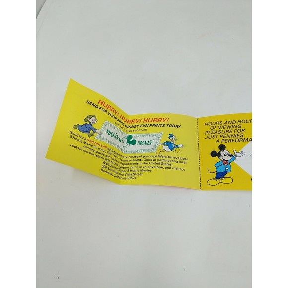 Super 8mm Film Walt Disney Mickey Mouse Money Promotional Insert Promo VTG 60s - Picture 5 of 11